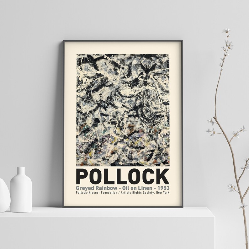 Jackson Pollock Exhibition Poster | Abstract Art | Canvas Poster ...