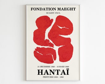 Simon Hantai Galerie Maeght Exhibition Poster | Digital Print | Hantai Poster | Digital Download | Printable Wall Art | Abstract Art Print