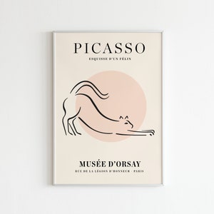 Pablo Picasso The Cat Exhibition Print | Digital Print | Picasso Poster | Digital Download | Printable Wall Art | Boho Print | Cubism Art