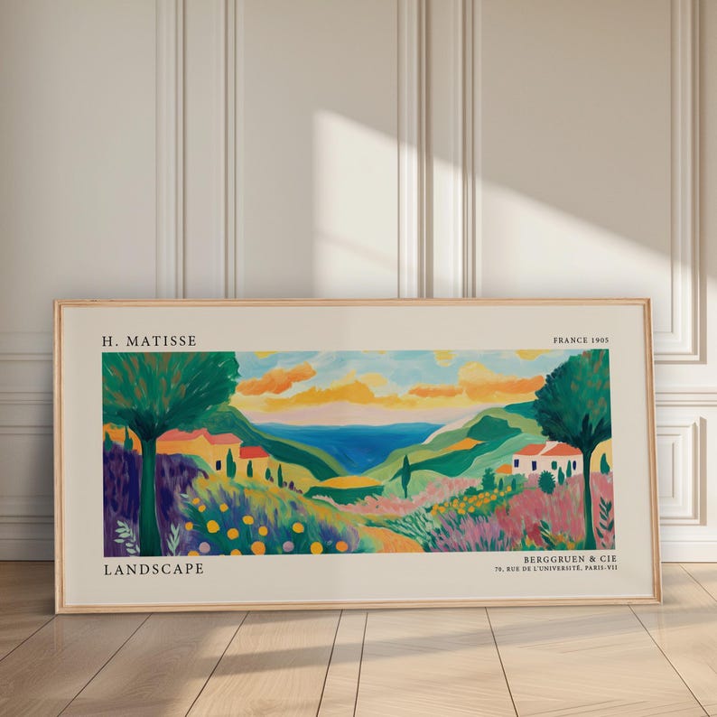 Matisse Landscape Exhibition Poster | Panoramic Wall Art | Home Decor | Matisse Print | Matisse Inspired Print | Large Poster | Canvas image 6