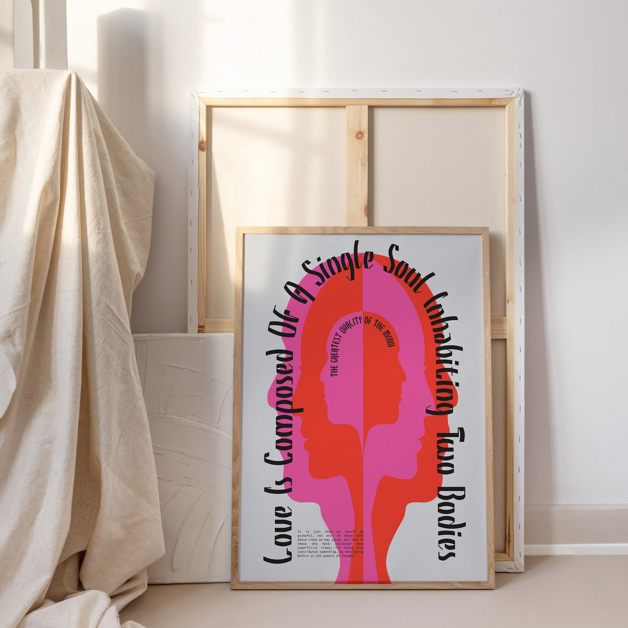 Minimalist Love Art Print | Minimalist Artwork | Canvas Poster | Living Room Wall Art | Modern Wall Art | Home Decor | Christmas Gift