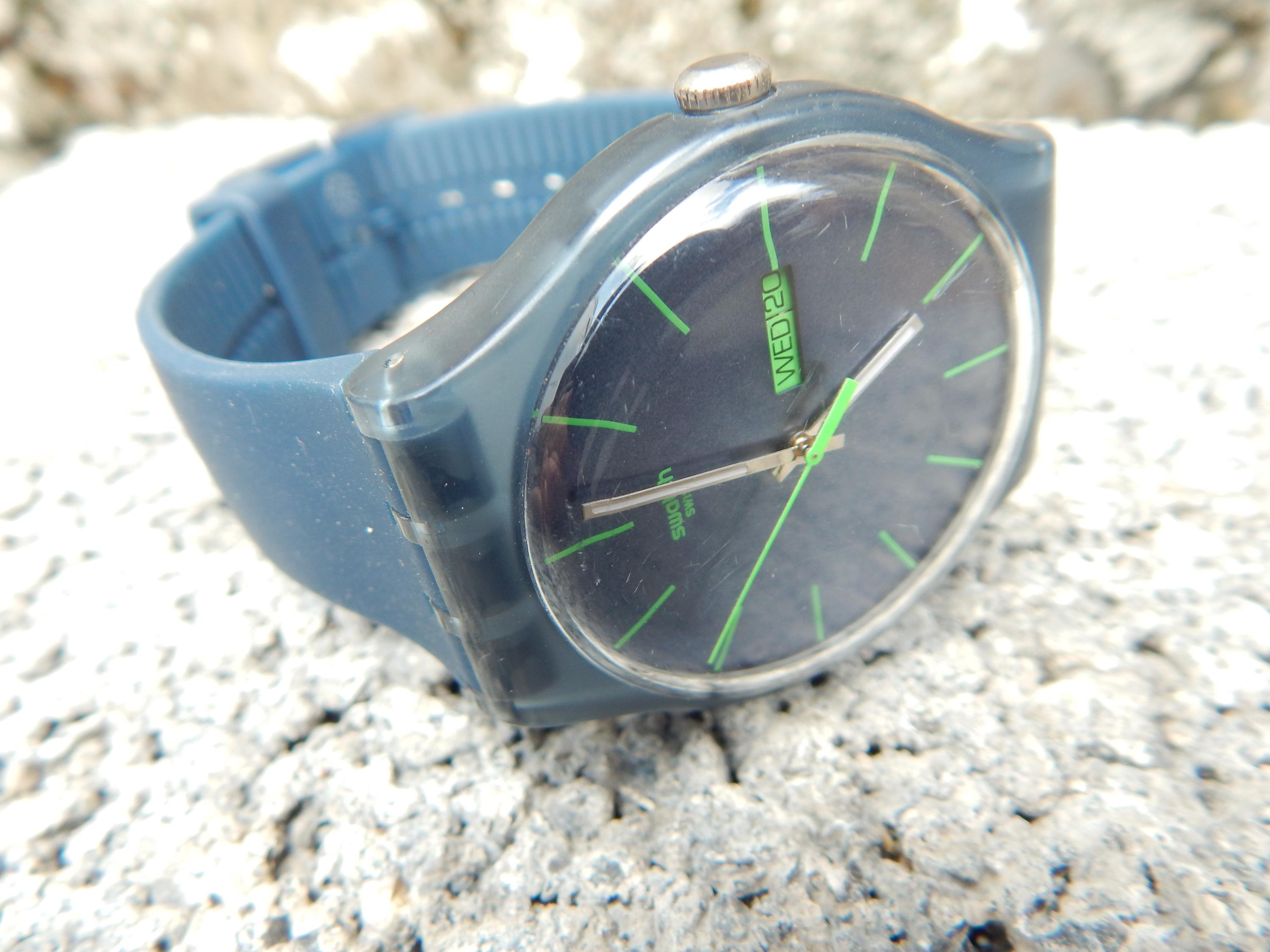Swatch Neon Green Rebel Watch SR1130SW Silicone Band Blue Unisex Swatch Watch Rebel - Etsy main image 4