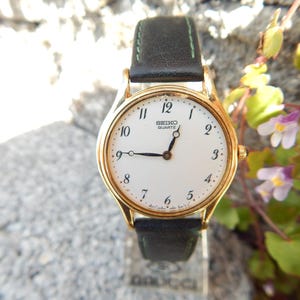【稼働/良品】SEIKO セイコー クオーツ 4N00-0080 ホワイト 稼動 良品 セイコー QZ 4N00-0080 ラウンド ゴールド文字盤