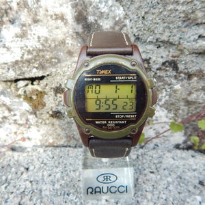 Vintage Timex Expedition 100m 745 FF Indiglo Chrono Mens Watch.