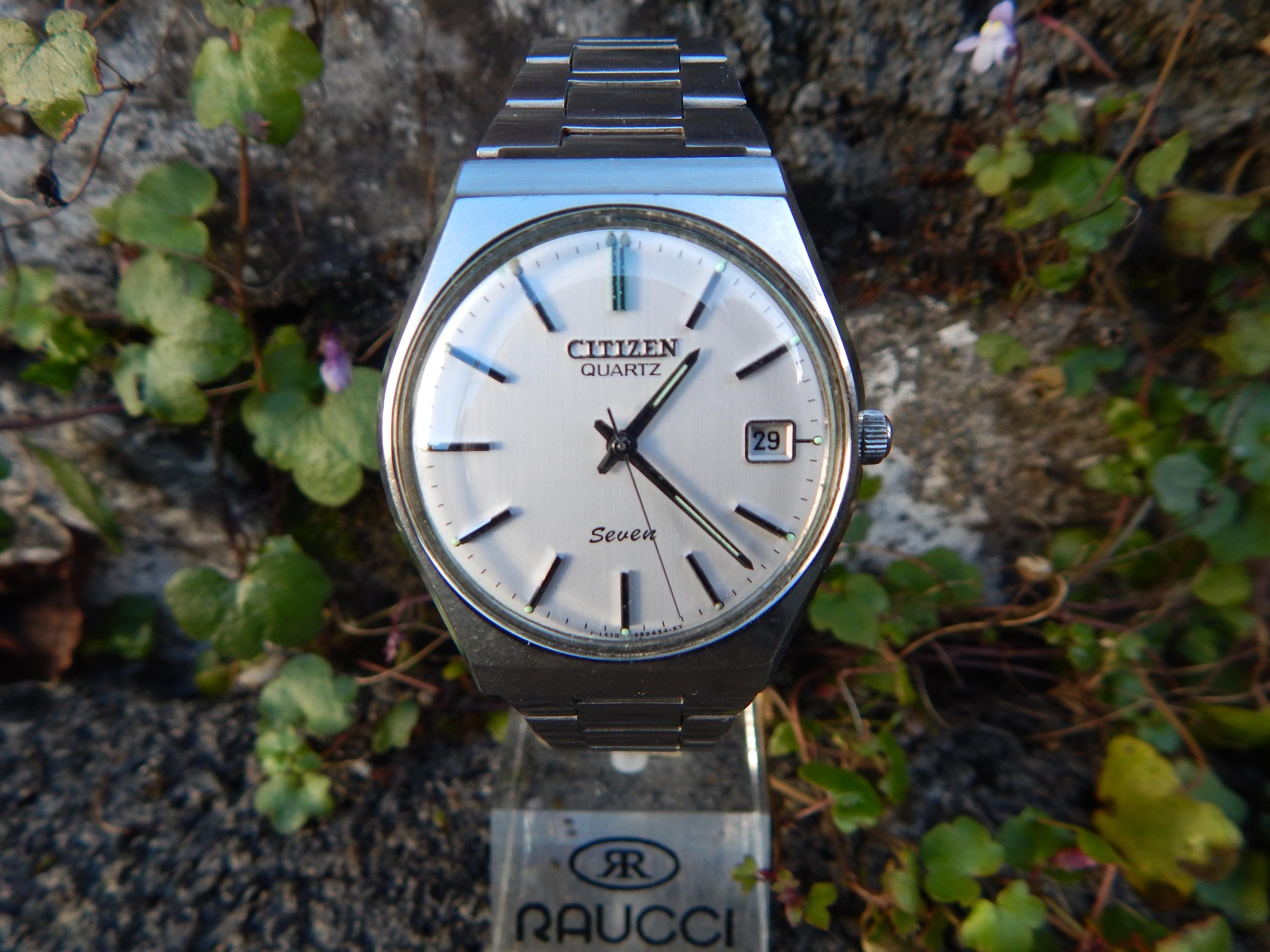 Rare Vintage Citizen Seven 1410-284071KT Men's Quartz Watch From