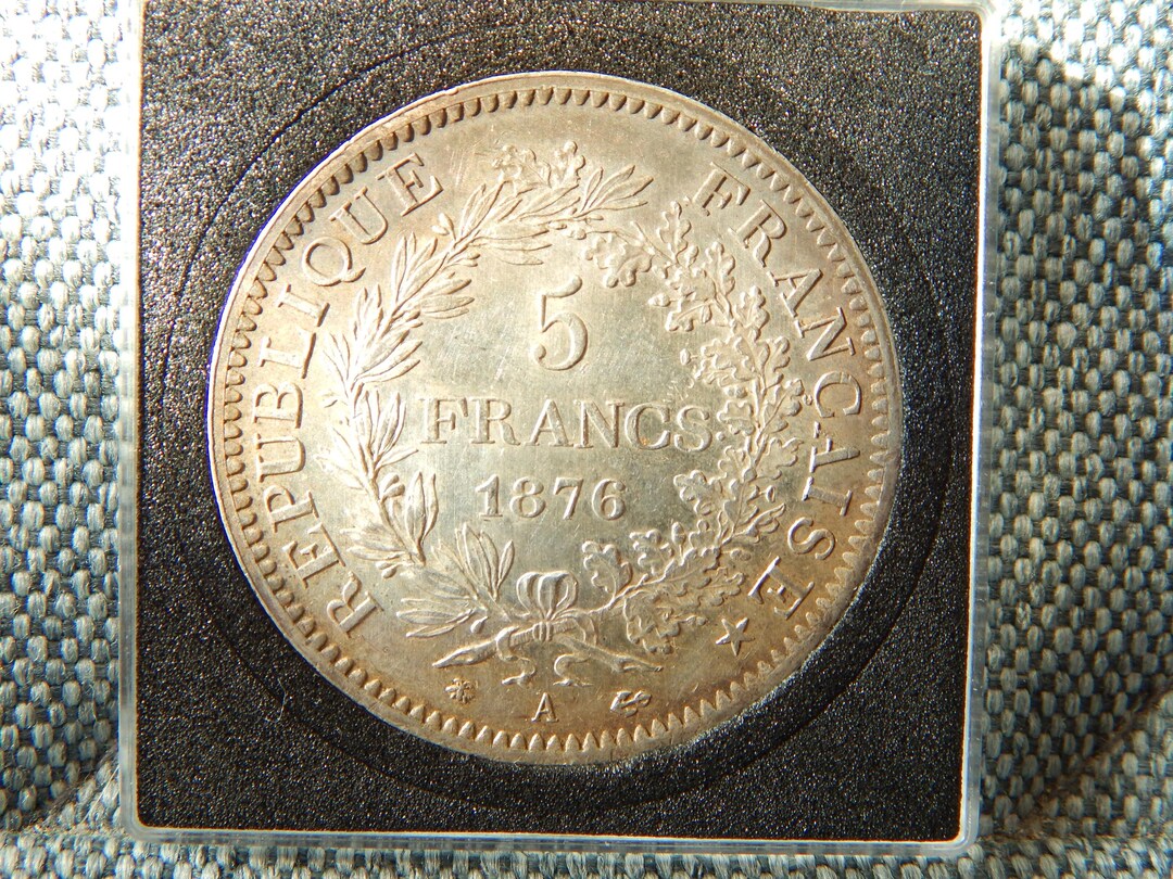 フランス 5 FRANCS 1876年 銀貨 Coin 1876-A France 5 Francs Silver 0.900 - Etsy