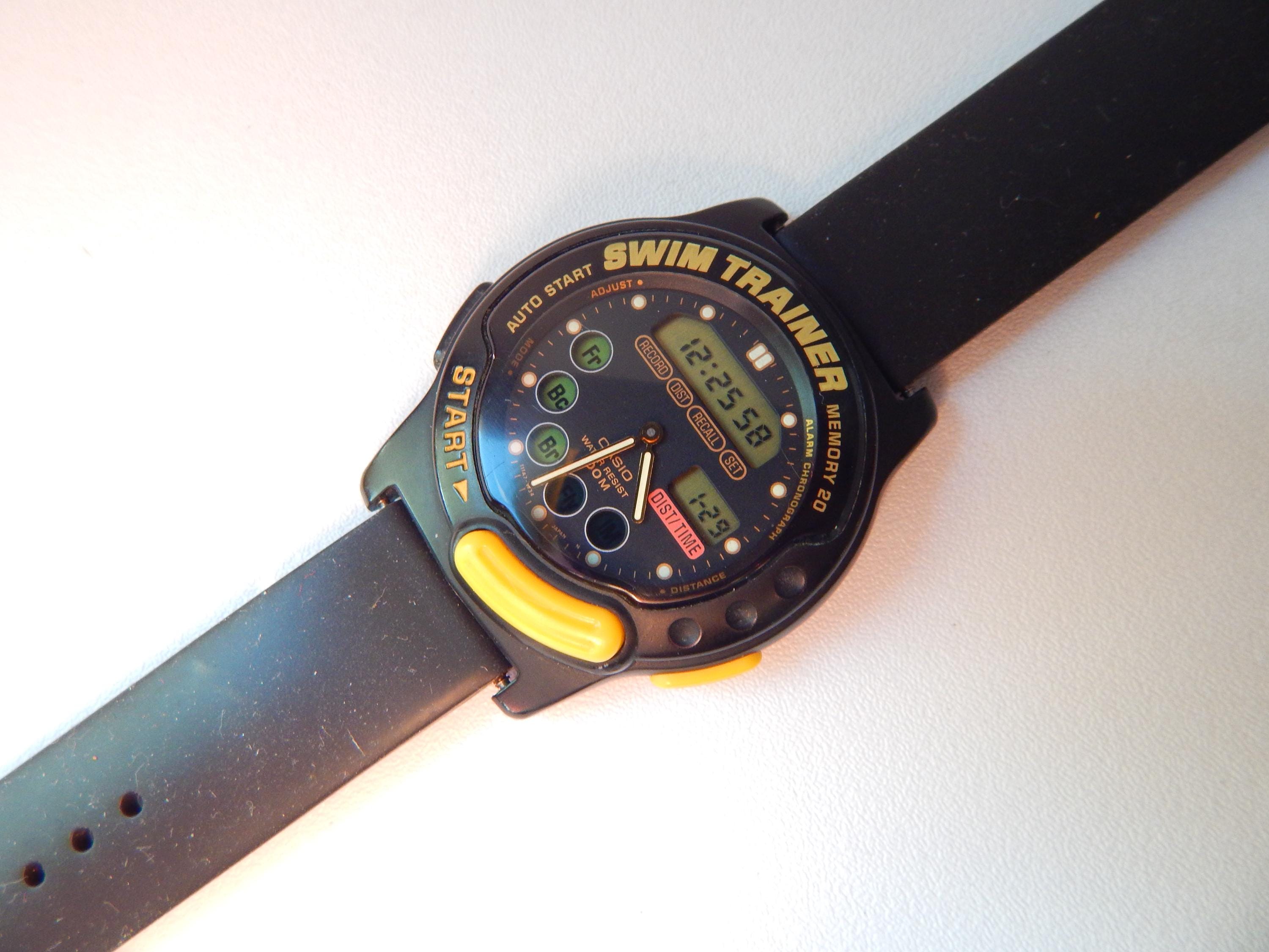 Vintage Casio Swim Trainer SWM-100 723 Watch — a Rare Retro