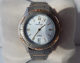 Men's Quartz Titanium Watch FESTINA 38 mm case.