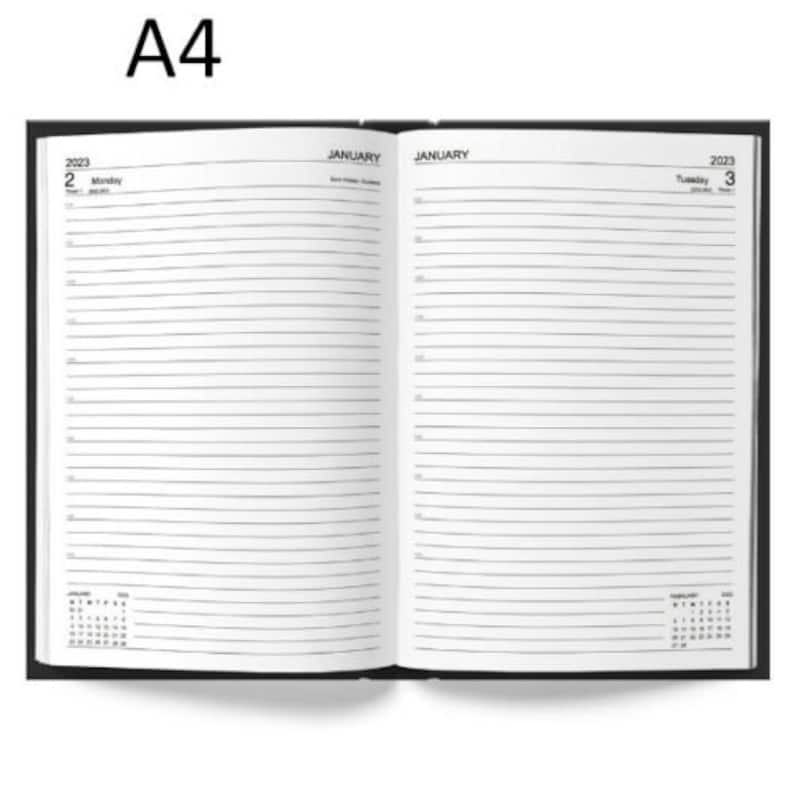 2023 A4 Day a Page Diary Daily Planner Appointment Book Etsy