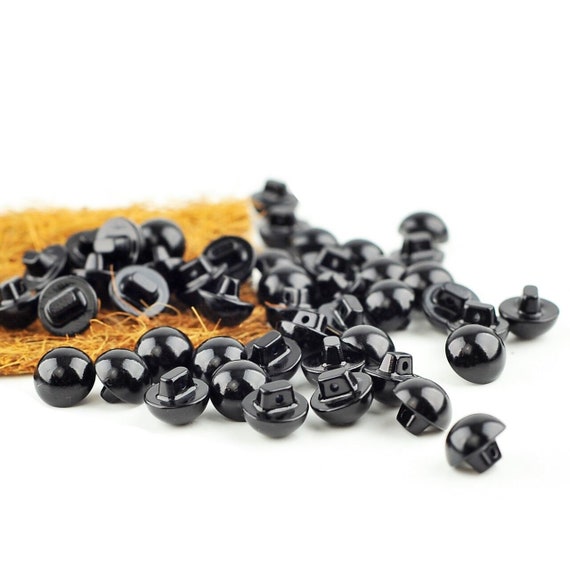 50 Pack of 10mm Black One Hole Buttons Round Sewing Buttons Etsy