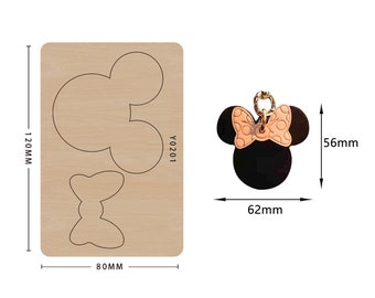 Mickey Mouse Keychain Cutting Dies / Cute Leather Die Cuts / Scrapbooking / DIY Hand Tools