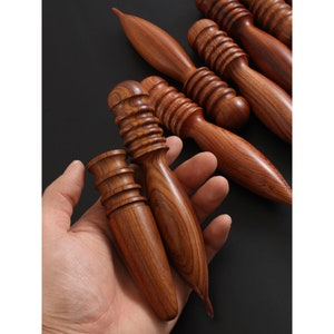 Leather polishing wood stick, round wood polishing stick, handmade DIY leather tools, high density and good gloss