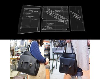 DIY Women Round bag Shoulder Bags Handbag Template Clear Acrylic Leather Pattern Kraft paper pattern leathercraft DIY tool/Leather pattern