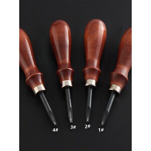 Leather edger, handmade DIY vegetable tanned leather tool, high speed steel blade, 1.0mm/1.2mm/1.5mm/2.0mm blade