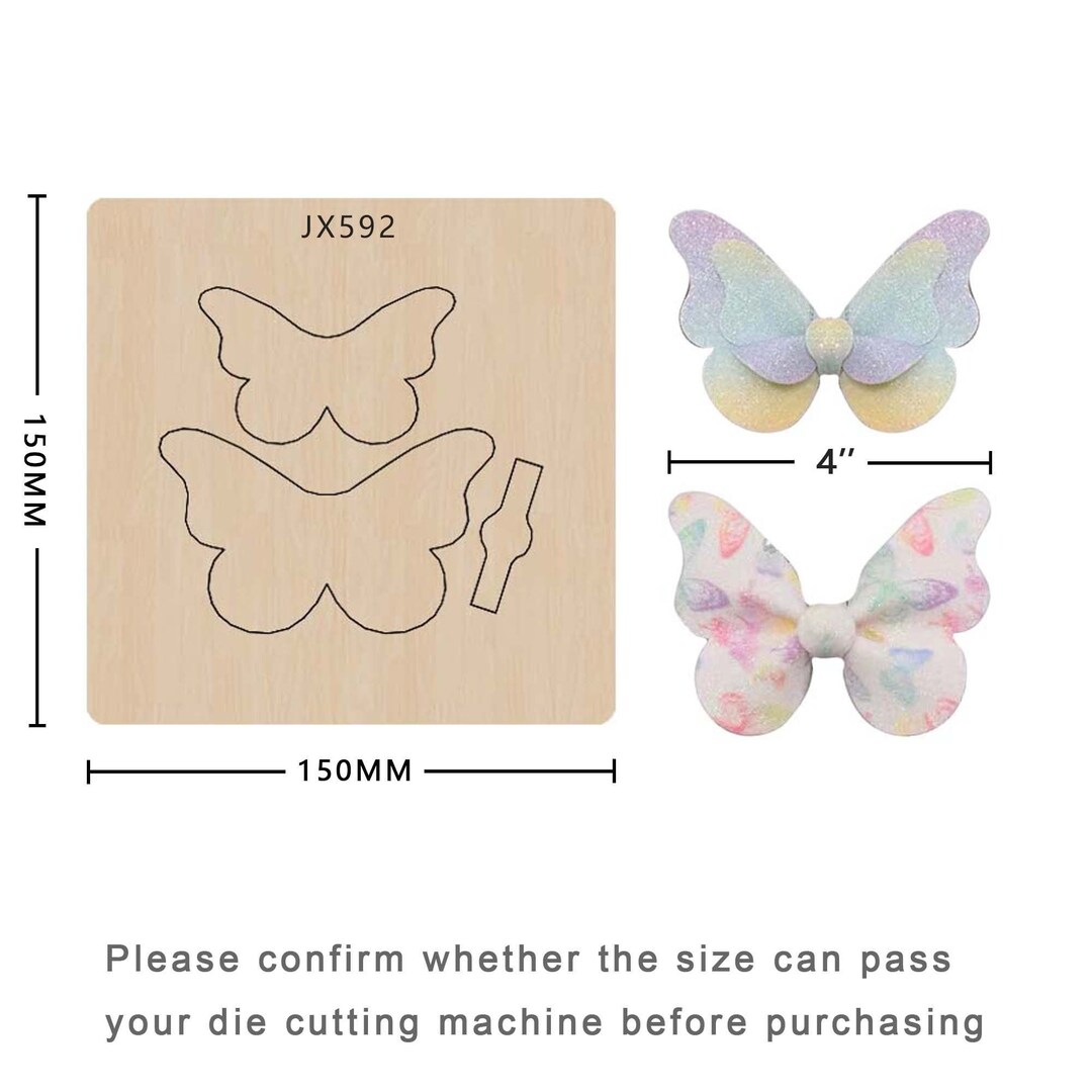 Bow Cutting Die 4'' Cute Bow Hair Clips Sizzix Die Etsy