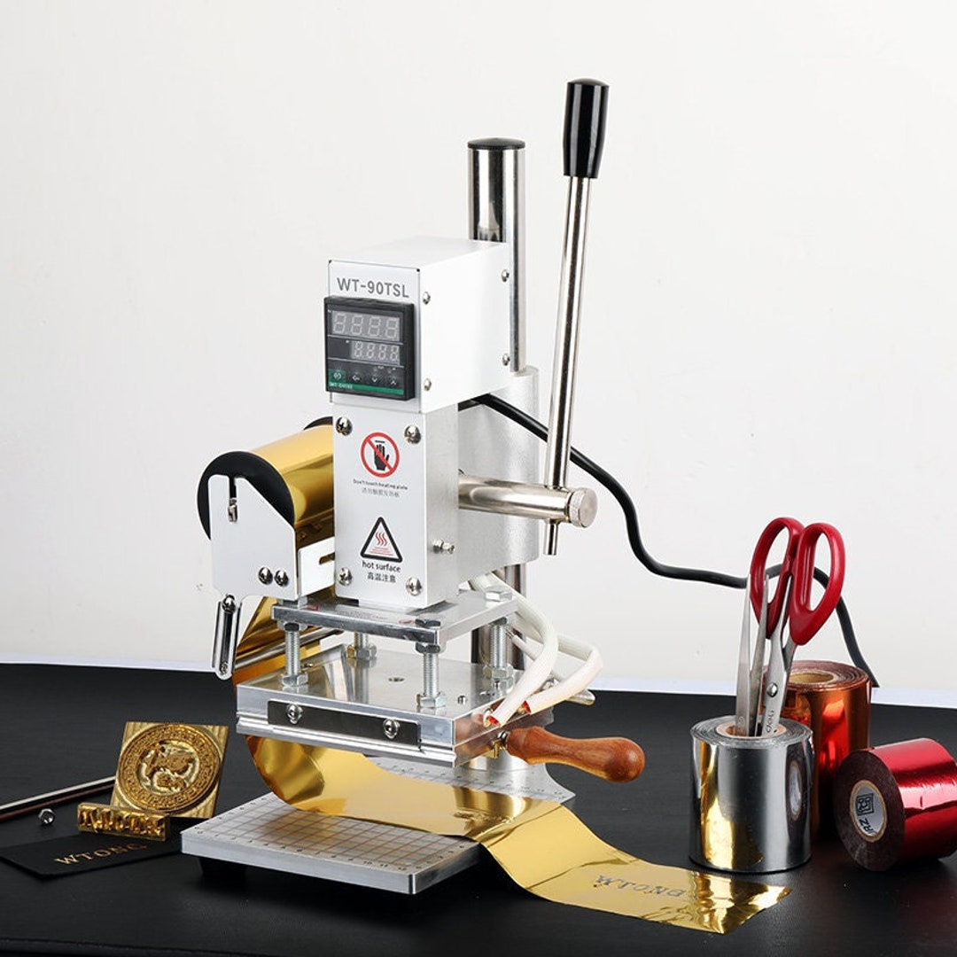 Embossing Hot Stamping Heat Press Machine, LOGO Making Tools, Leather
