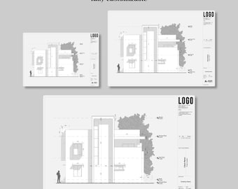 Architect Title Block Template/ AutoCAD Layout Format/ A4, A3, A2 Sizes