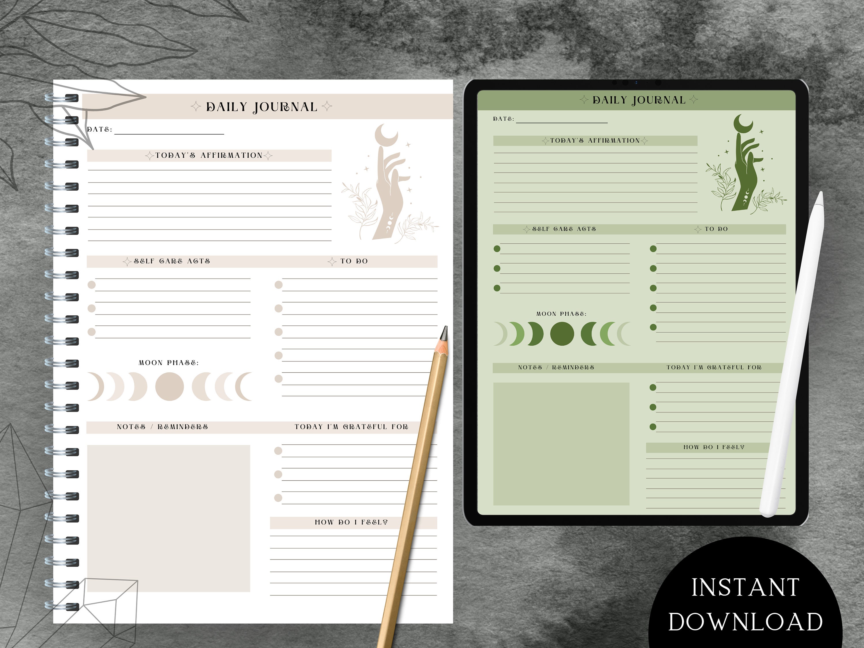 Digital Daily Planner, Spiritual Witchy Digital Planner, iPad Planner ...