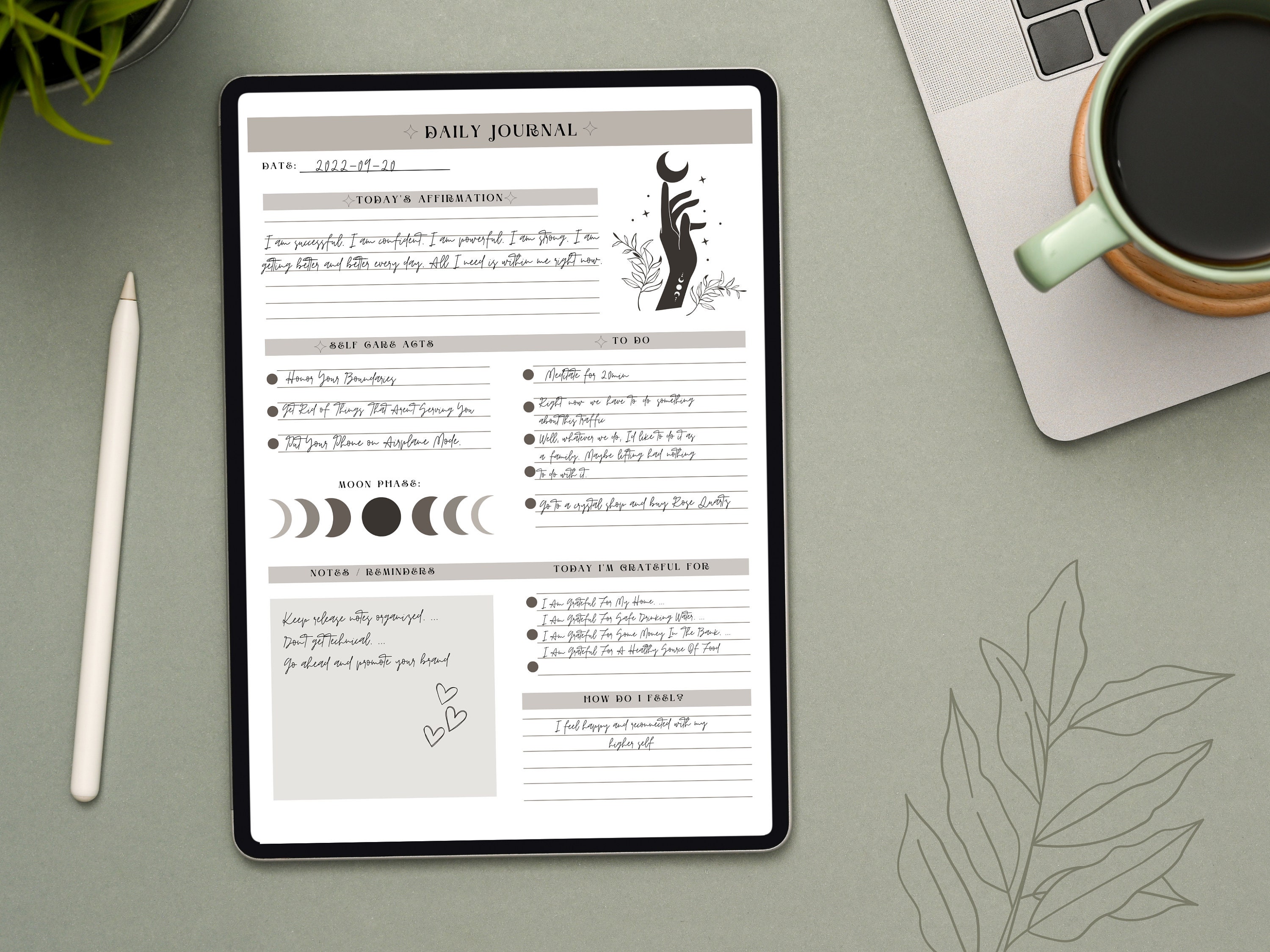 Digital Daily Planner, Spiritual Witchy Digital Planner, iPad Planner ...