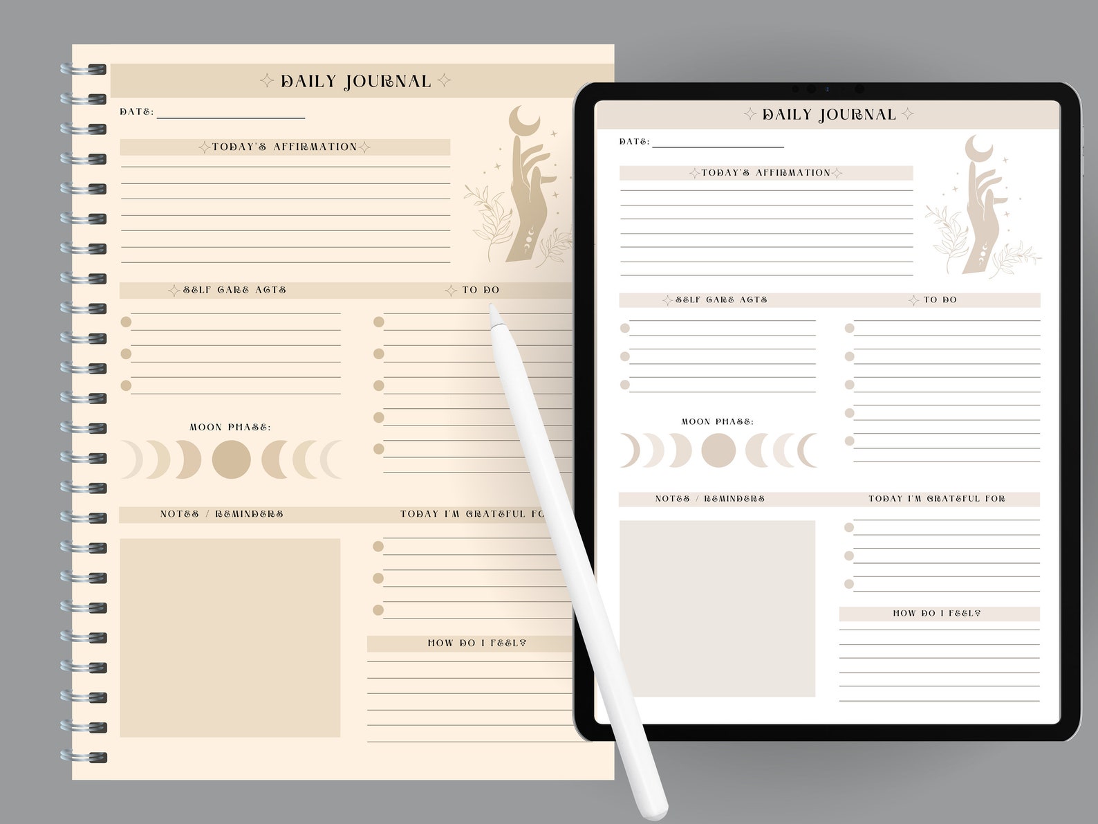 Digital Daily Planner, Spiritual Witchy Digital Planner, iPad Planner ...