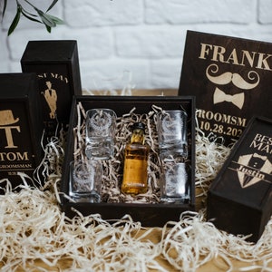 Groomsman Gift, Best Man Gift, Wooden Gift Box, Personalized Groomsmen Gifts Box, Cigar Gift Box, groomsmen proposal BOX, Best Man present