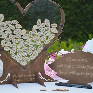 Wedding Guest Book Alternative, wood tree wedding book, custom rustic Bridegroom gift, Tree bridal memory book, wedding accessories,