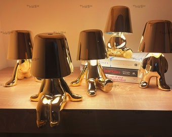Thinker Figurine Lamp, Table Lamp, Desk Lamp, Bedside Lamp, Baby Night Light, Small Table Lamp, Baby Shower Gift