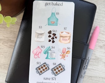 Get baked cookies savings challenge / TRACKER ONLY/ laminated and reusable /