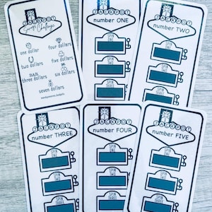 JACKPOT  scratch off Savings Challenge / trackers only/ 5 section challenge