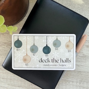 Deck the halls   savings challenge / TRACKER ONLY/ laminated and reusable /