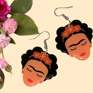Frida Khalo Earrings | Famous Artists | Mexican Painters | Frida Culture | Mexican Culture