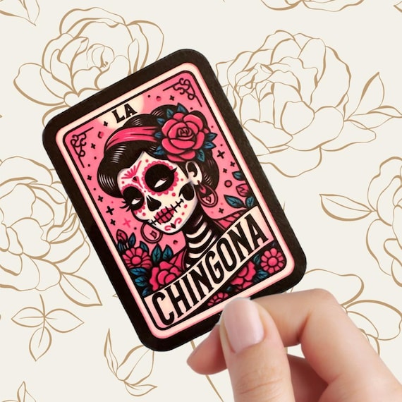 激レア皿chicano rap Latin Bomb Squadな入手困難 La Chingona Card Sticker | Catrina | Latina Cute Sticker | Sugar