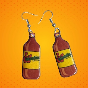 Salsa Valentina Earrings | Mexican Culture Food |Unique Design Handcrafted Jewelry