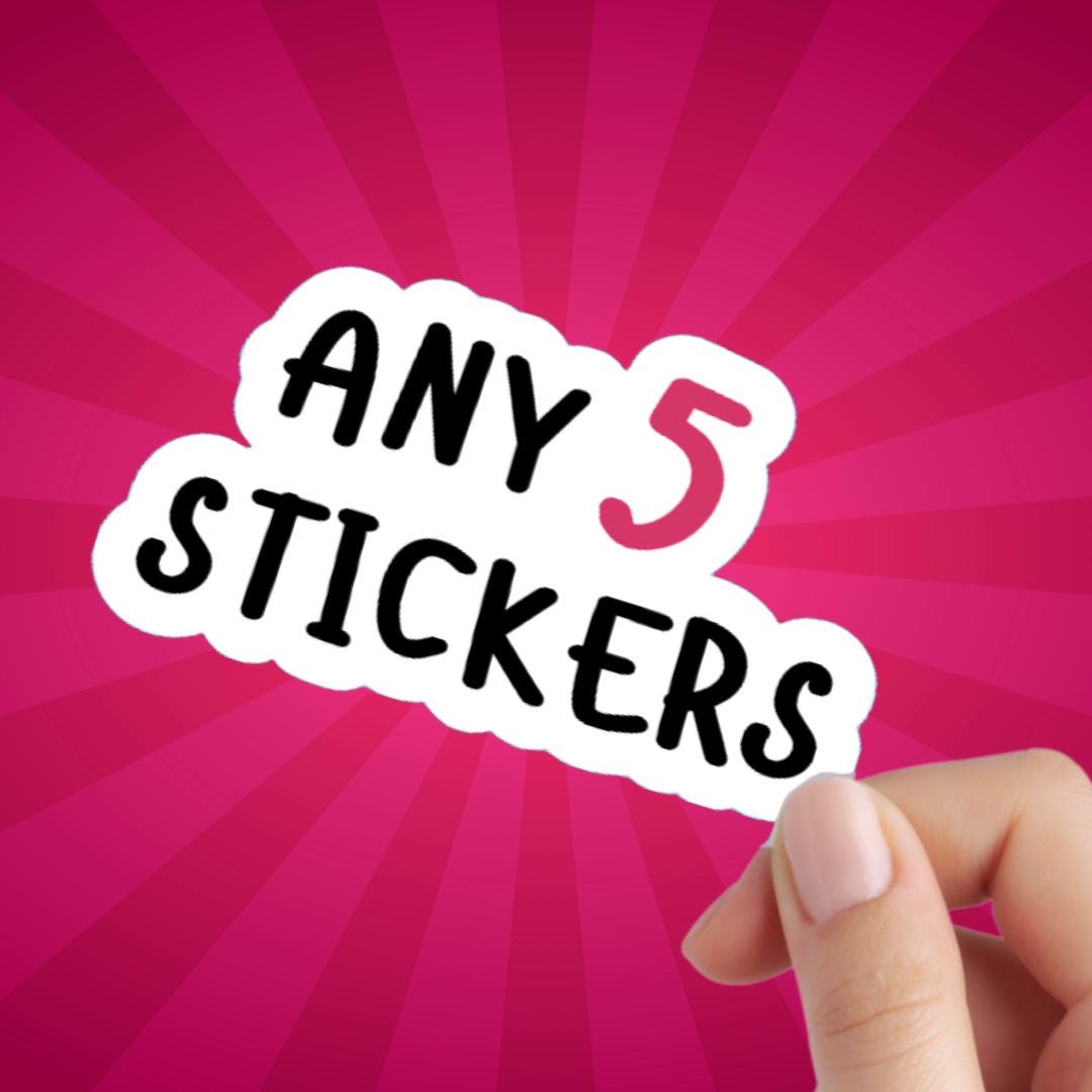 Which One Sticker Choose Any 5 Stickers Bundle | Bundle Stickers | Stickers for Notebooks ...