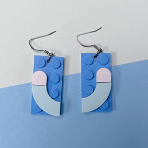 upcycled le go floral Earrings | 14K Gold-Plated Hooks