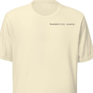 La legibilidad importa. Camiseta para desarrolladores de Python, Zen de Python, Humor de programadores, Camiseta de código limpio Natural