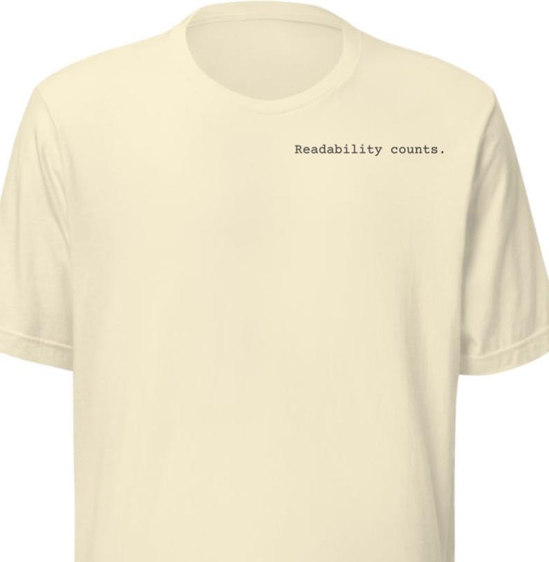 La legibilidad importa. Camiseta para desarrolladores de Python, Zen de Python, Humor de programadores, Camiseta de código limpio Natural