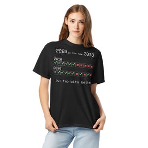 "Schwarzes Unisex Binär Code T-Shirt - 2026"