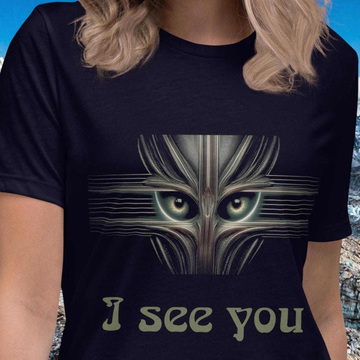 Dark Crop Tee &mdash; Owl Eyes Graphic Shirt, Dark Apparel