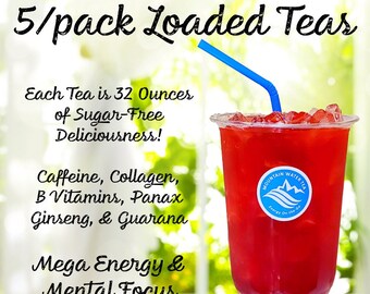 5 Loaded Teas - Mega Energy & Mental Focus On The Go