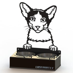Gepersonaliseerde voerbak - voerbak voor honden en katten op maat, voerbak, voerbak, meubel voor huisdieren, voerbak