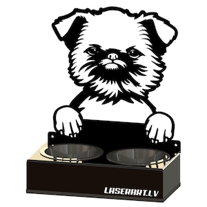Personalized Dog Bowl, Brussels Griffons Dog breed, Custom Dog Bowl - Pet Food & Water Bowl, Perfect Pet Gift, Pet furniture, Bowl Stand