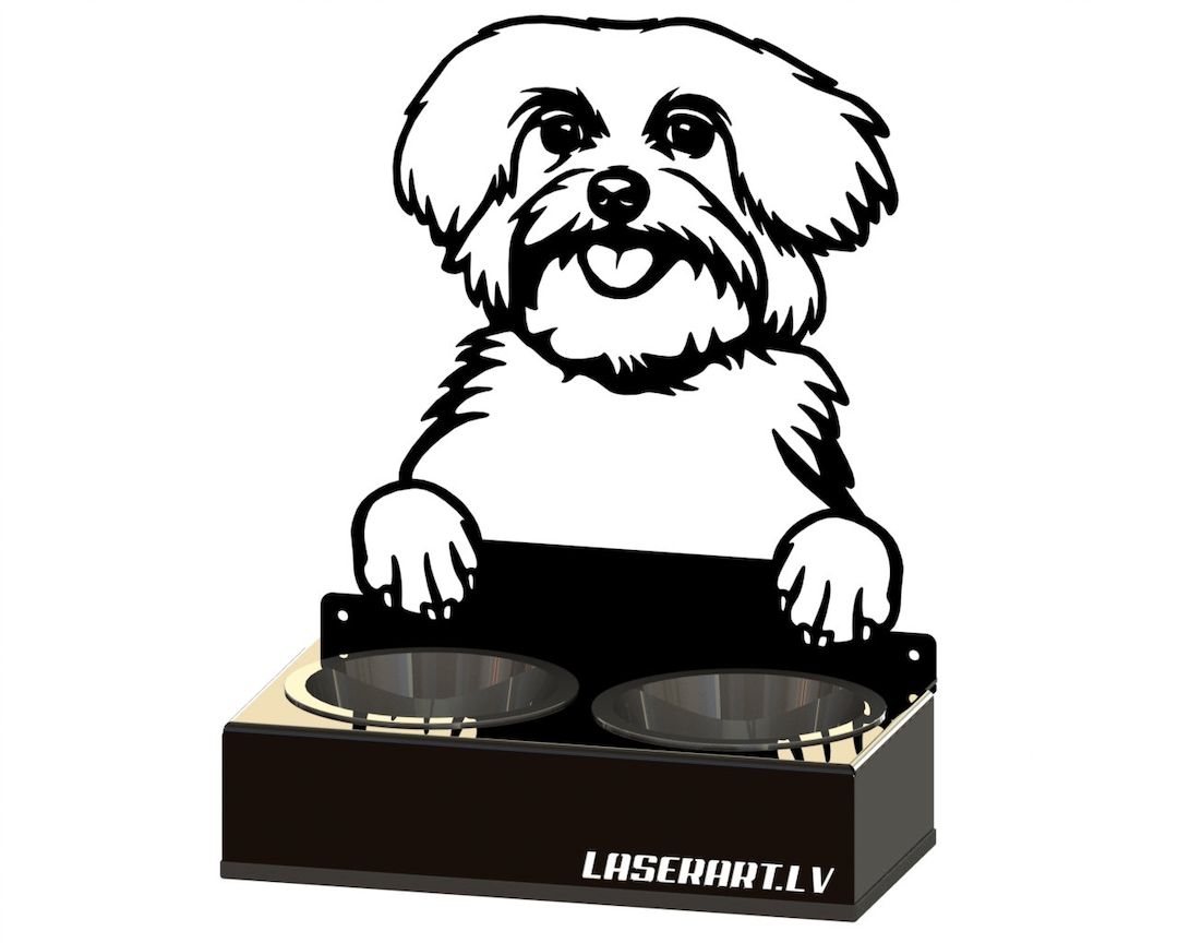 Personalized Dog Bowl Maltese Dog Breed Raised 2bowl 3bowl Etsy