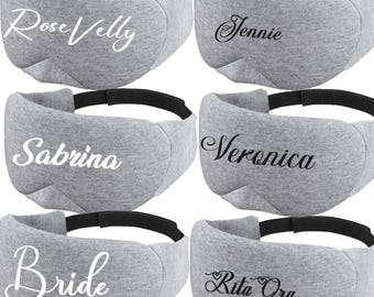 Personalized Sleep Mask: Light-Blocking Cotton, Bridal Party Gift
