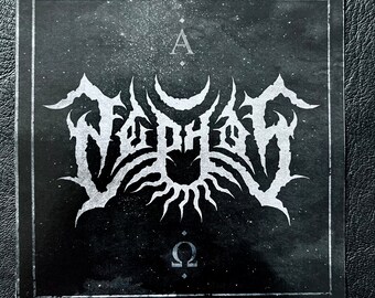 Nephos Logo Paper Sticker Black Metal Death Metal 9,7x9,7