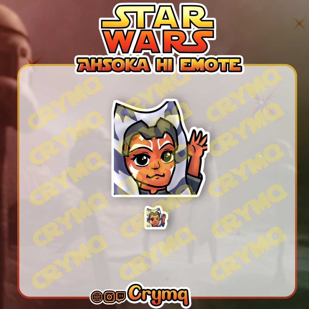 Ahsoka Hi Emote Cute Star Wars Clone Wars/rebels Emote - Etsy