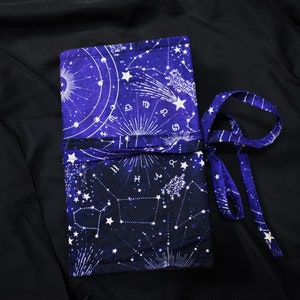 Witchy &quot;Spellbook&quot; Handmade book cover / book sleeve (Adjustable)