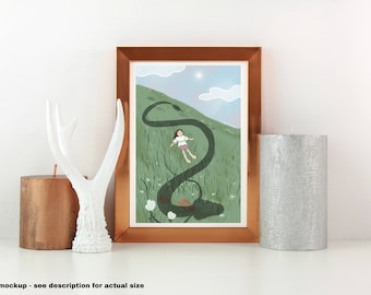 Spirit dragon art print 6"x9" - Inspired Fan Art