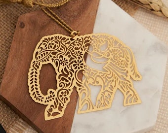 Brass Handcrafted Elephant Bookmark for Book Lovers and Readers and Teachers