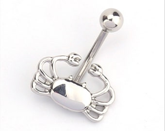 Small Crab Belly Button Navel Ring 